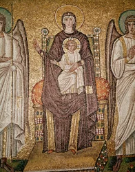 A virgem bizantina (Detalhe dos mosaicos, século VI)