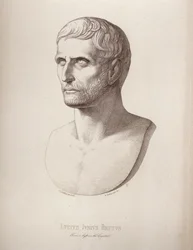 Retrato de Lucius Junius Brutus, gravado por B.Barloccini, 1849