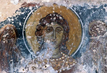 Afresco de Jesus na igreja de Agia Anna