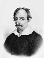 Retrato de Alessandro Tassoni (1565-1635), poeta e escritor italiano, gravura