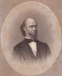 Retrato do clérigo metodista americano Daniel P Kindle, gravura de W Wellstood, do Repositório das Mulheres, Estados Unidos, cerca de 1870