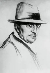 Retrato de Dario Niccodemi (1874-1934), dramaturgo e escritor italiano