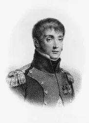 Retrato de Louis Bonaparte (1778-1846), soldado francês e rei da Holanda de 1806 a 1810, gravura