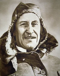 Retrato de Orville Wright (foto a p/b)