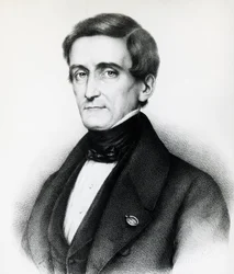 Retrato de Pellegrino Rossi (1787-1848), jurista italiano, litografia