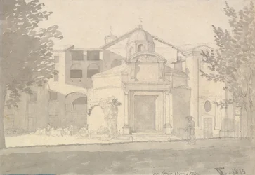 Uma Seção da Via Sacra, Roma A Igreja dos Santos Cosme e Damião, 1814-15.
