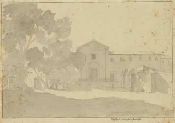 O mosteiro capuchinho em Castel Gandolfo sudeste de Roma.