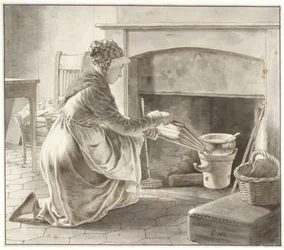Comida é Preparada. A anfitriã de Eckersberg em Paris (?)