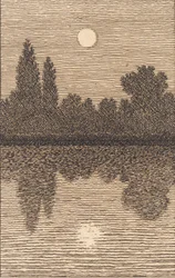 Luar sobre um lago. Ilustração para "Perspectiva linear", Placa IV
