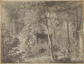 Túmulo de Molière no Jardim Elysée des Petits Augustins, Paris 10 de junho (1811)