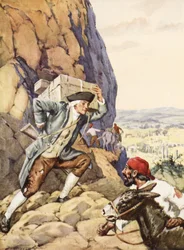 James Bruce ajuda o seu seguidor idiota (litho)