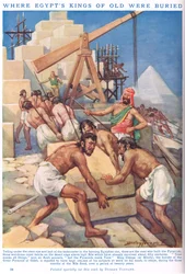 Onde os antigos Reis do Egipto foram enterrados, ilustração do 