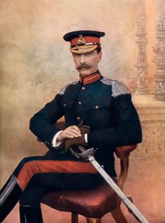 Major-general JM Babington, comandando a 1ª Brigada de Cavalaria na África do Sul, 1902.