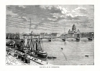 O rio Neva, São Petersburgo, 1879