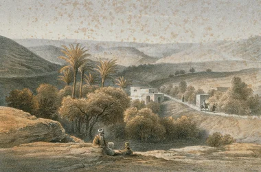 Environs de Nazareth em uma gravura por Schacher - Steinkopk JF Editore