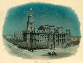 Câmara Municipal, Sydney, Nova Gales do Sul, Austrália, 1896.