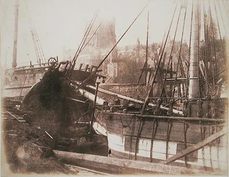 Veleiros em Harbour, c.1845 (impressão em papel salgado de calótipo negativo)