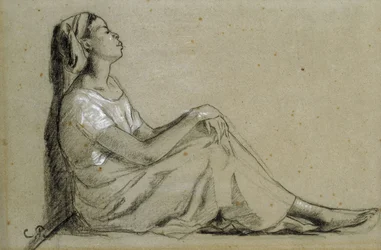 Jovem mulher negra sentada, 1855-57