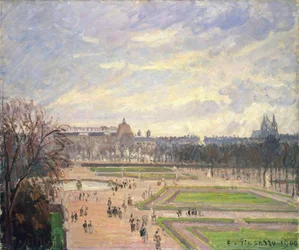 O Jardim das Tuileries. Pintura de Camille Pissaro (1830-1903), óleo sobre tela