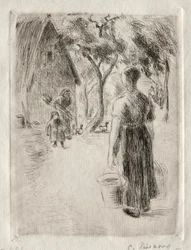 Camponês carregando baldes, 1889.
