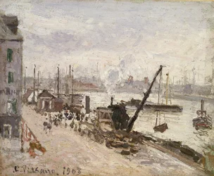 Cais em Le Havre, 1903 (óleo em batiste)