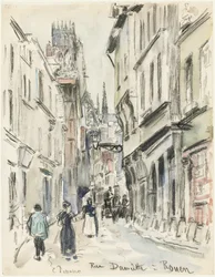 Rue Damiette, Rouen, c. 1884.