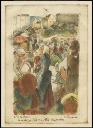 O mercado de Gisors, Rue Cappeville, c.1894