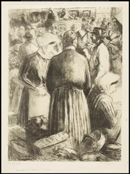 O mercado em Pontoise, c.1895