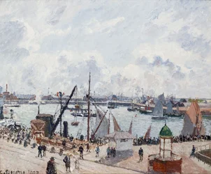 O porto externo de Le Havre. Manhã. Dom
