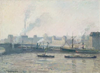 A ponte Saint-Sever, Ruão: nevoeiro, 1896