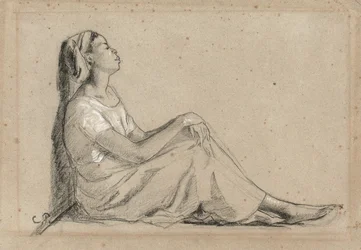 Jovem mulher negra sentada, 1855-7