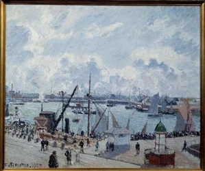 Avant port du Havre, quai de Southampton Painting by Camille Pissarro (1830-1903) 1903 Le Havre, Musee des Beaux Arts