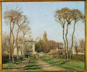 Entrada da aldeia de Voisins, Yvelines (óleo sobre tela)