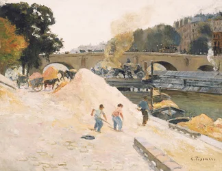 Francês: Le Pont-Marie vu depuis le quai d