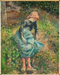 La bergere ou Jeune fille a la baguette, paysanne assise (óleo sobre tela)