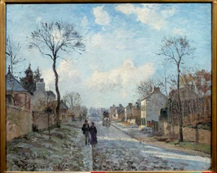 A estrada de Louveciennes, 1872. 0,6 x 0,73 m. Paris, Museu d