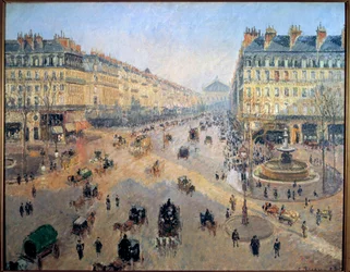 A avenida da Ópera, sol, manhã de inverno, 1898, Paris. 0,73 x 0,91 m, Reims, Museu de Belas-Artes