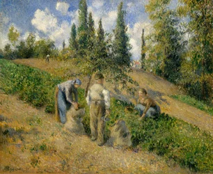 A colheita, Pontoise La Récolte, Pontoise, 1881.