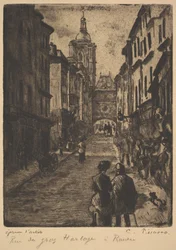 Rua do Grande Relógio, Rouen, 1885.