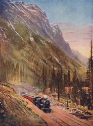 Túnel de Connaught na Canadian Pacific Railway (fotografia a cores)