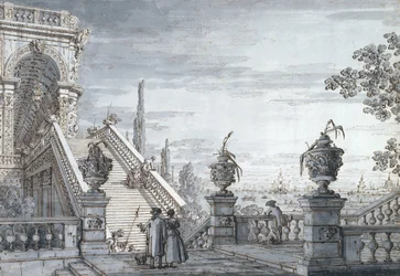Um capricho com uma escadaria monumental