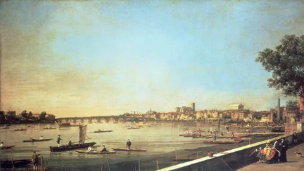 Londres, o Tamisa em Westminster e Whitehall a partir do terraço da Somerset House, c.1750-51