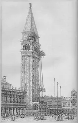 O Campanile de São Marcos em reparação em 1745, 1903