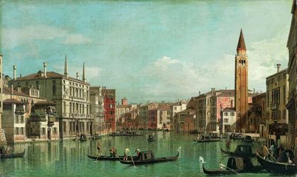O Grande Canal, Veneza, olhando para o sudeste, com o Campo della Carità à direita, década de 1730.