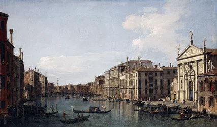 O Grande Canal, Veneza, olhando para o sudeste de San Stae até o Fabbriche Nuove di Rialto,