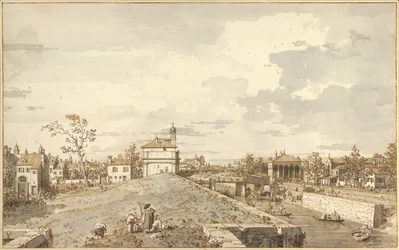 A Porta Portello com o Canal de Brenta em Pádua, 1740-1743