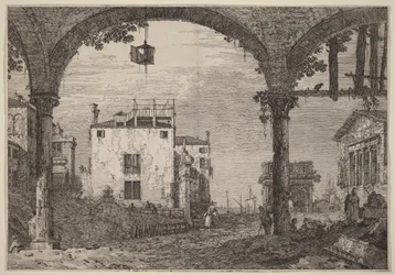 O pórtico com a lanterna