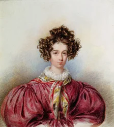 Retrato de George Sand (1804-76) 1830 (pastel sobre papel)