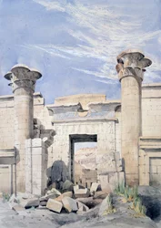 Entrada do Templo de Ramsés III", c1850. Cónego G Frederick Weston, c1850. Egito Antigo Arqueologia