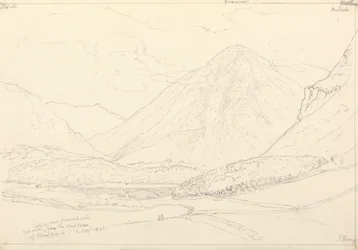 Grasmoor a partir da base ocidental de Mellbreak, 2 de agosto de 1835